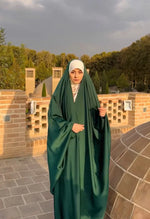 Load image into Gallery viewer, Green Irani Sleeves Chadar - Nida Matte Fabric