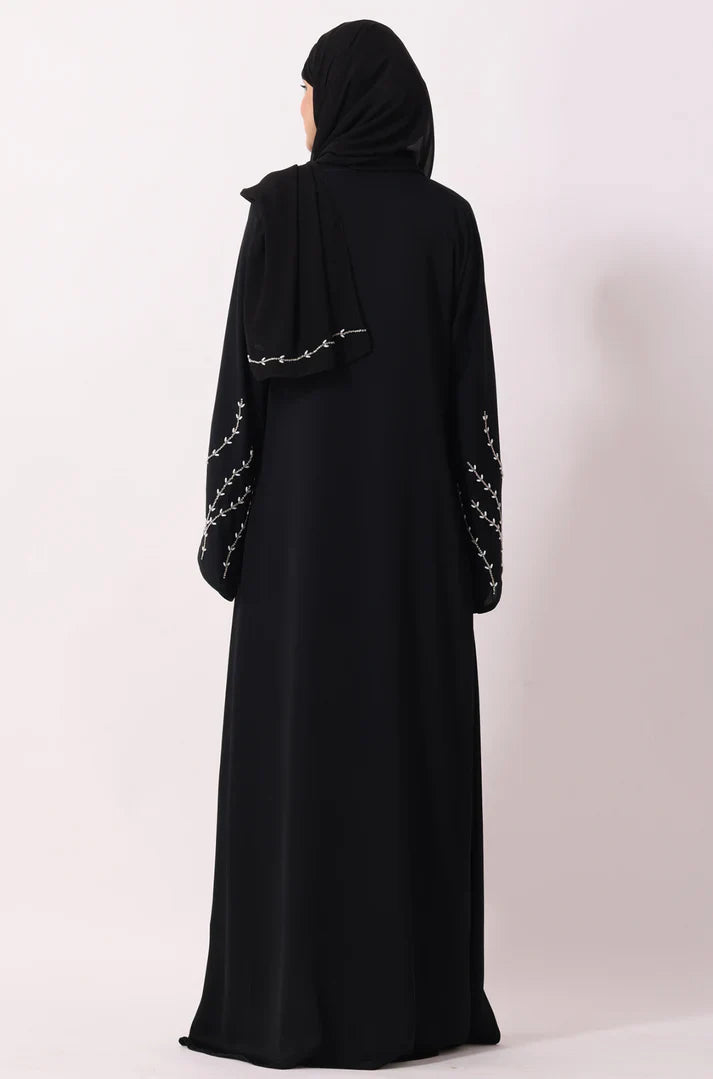 Luxury Jewel Abaya Dress Black