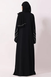Luxury Jewel Abaya Dress Black