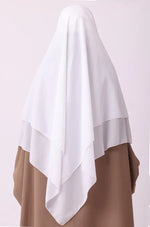 Load image into Gallery viewer, White Georgette Khimar