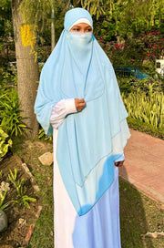 Sky Blue Georgette Khimar