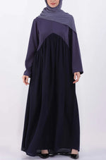 Load image into Gallery viewer, Color Block Gather Abaya