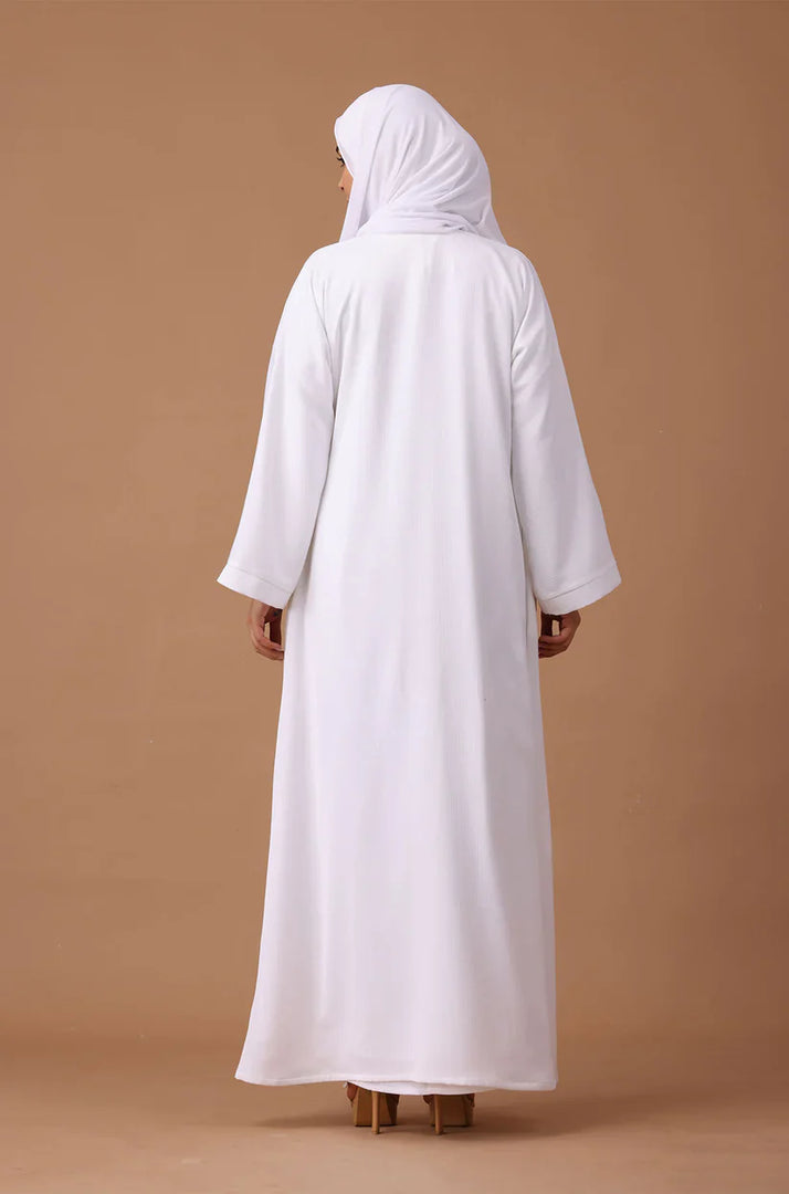 White Zoom Abaya