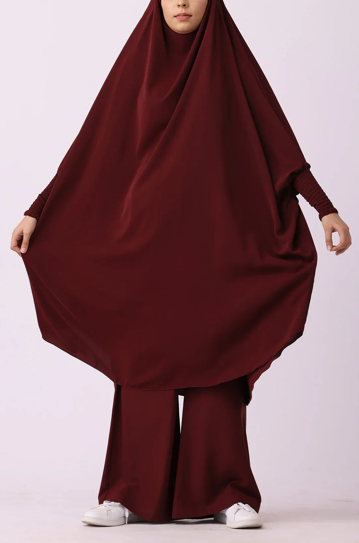 Maroon Jilbab   02 Piece / Prayer Set