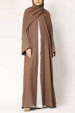 Load image into Gallery viewer, Simple Everyday Abaya - Front Open Almond