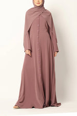 Load image into Gallery viewer, Simple Flared Abaya with Buttons