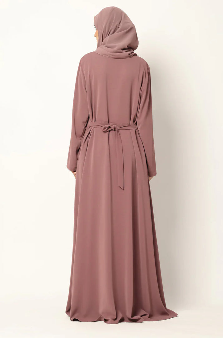 Simple Flared Abaya with Buttons