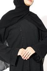 Load image into Gallery viewer, Black Chain Embroidery Abaya