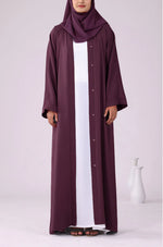 Load image into Gallery viewer, Dark Plum Zoom Abaya