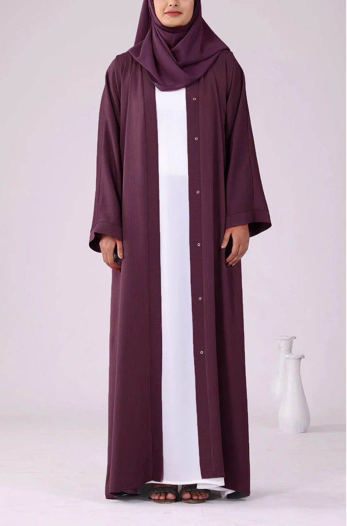 Dark Plum Zoom Abaya