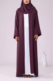 Dark Plum Zoom Abaya