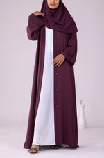 Load image into Gallery viewer, Dark Plum Zoom Abaya