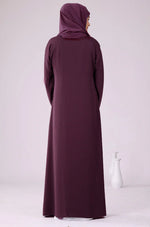 Load image into Gallery viewer, Dark Plum Zoom Abaya