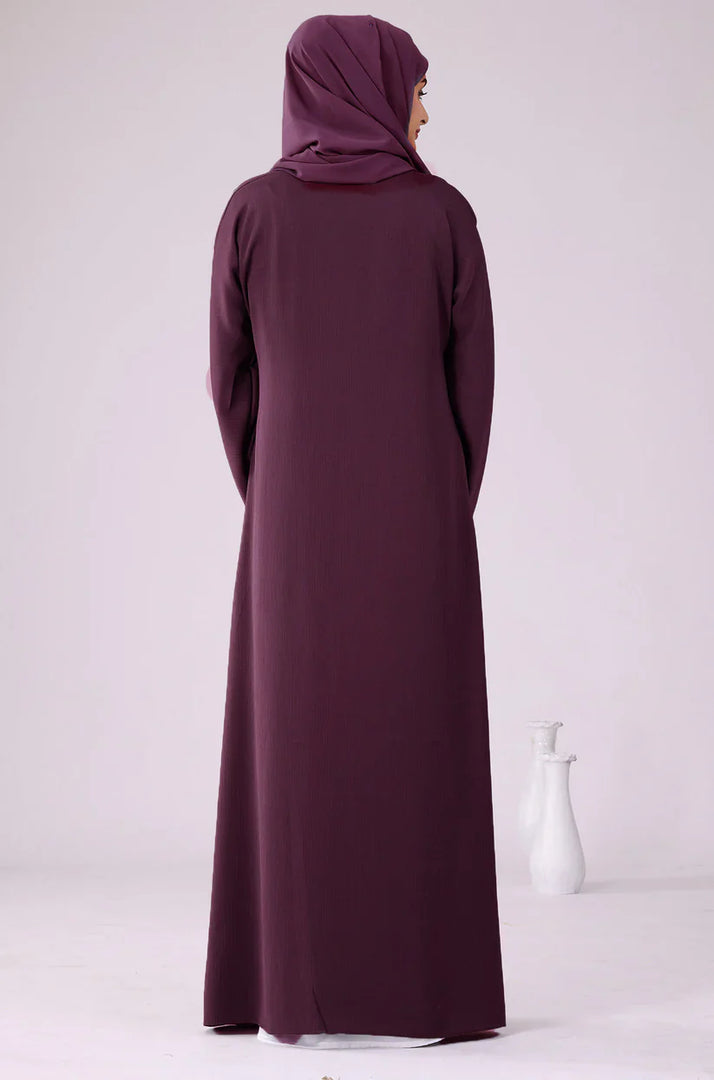 Dark Plum Zoom Abaya